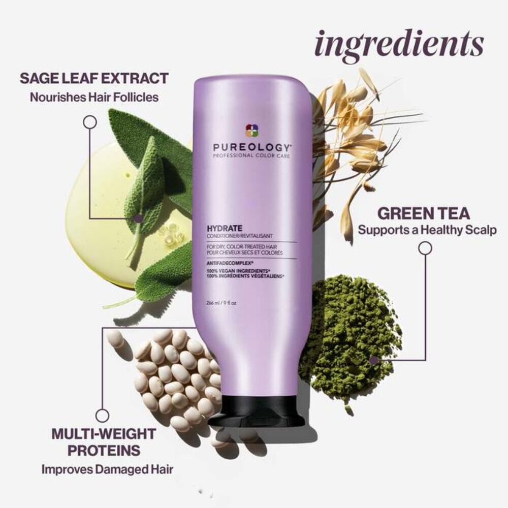Pureology HYDRATE Shampoo and Conditioner 9 oz Duo & Color Fanatic Spray Set - Picture 3 of 6